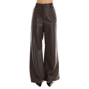 PANTALONE ECOPELLE MARRONE